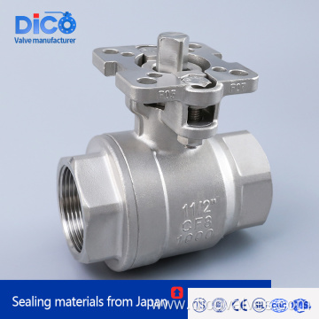 CF8m with ISO5211 Screw End 2PC Ball Valve